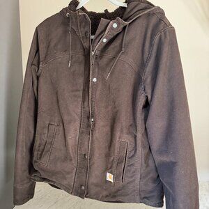 Shearling Lined Carhartt Jacket (Brown) Size XS